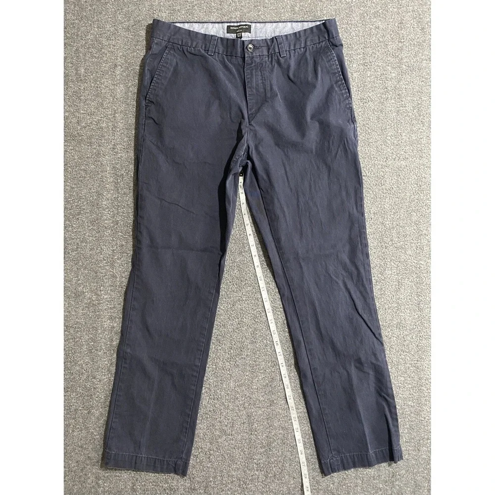 Banana Republic Fulton Skinny Fit Chino Pants Men  Blue Geometric Size 33/32